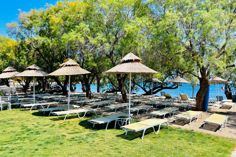 The hotel gardens lead straight onto the beach