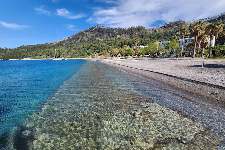 Beach in front of the hotel