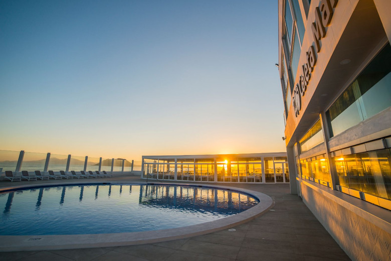 Sunrise viewed from the pool