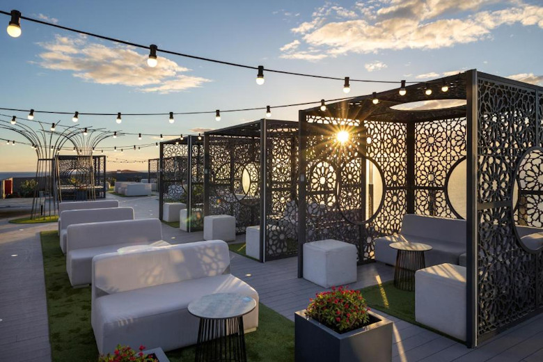 The roof-top bar