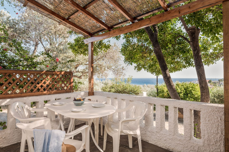 View from a terrace towards the sea