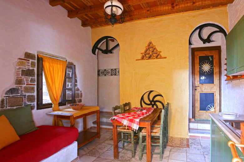 Living-dining area in a 2-bedroom apartment